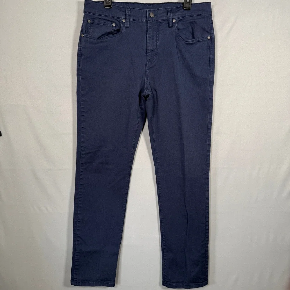 Brooks Brothers Mens Straight Leg Navy Blue Chino Pants W38 L30.5 Stretch - Picture 3 of 13